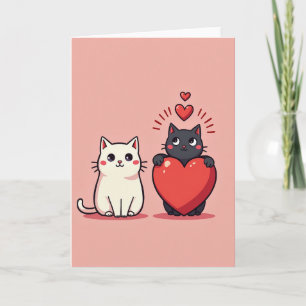 Dois Gatinhos Fofos Cartão de Amor