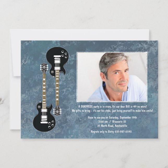 Dois Guitarras Surpresa Foto de Convite (Frente)