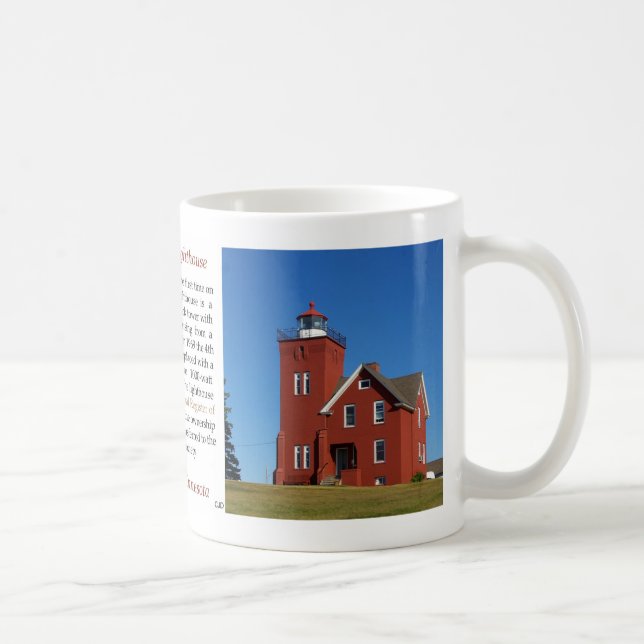 Dois Harbors Lighthouse caneca (Direita)