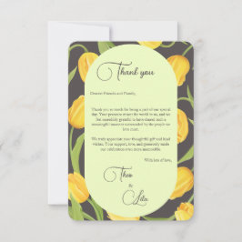 Dois Lábios e Tulips Cartões de agradecimentos de