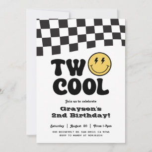 Dois Legal Convite de festas de rosto de sorriso d