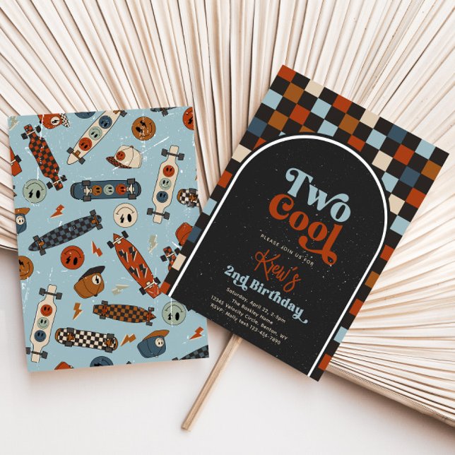 Dois Legal Segundo Convite De Aniversário | skate (Criador carregado)