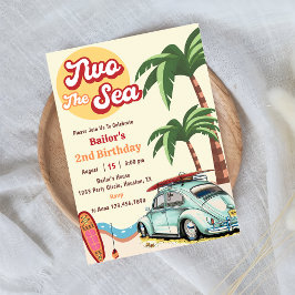 Dois O Convite Para segundo aniversário Da Praia D