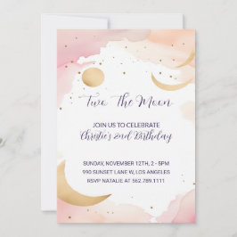 Dois O Segundo Convite De Aniversário Da Lua