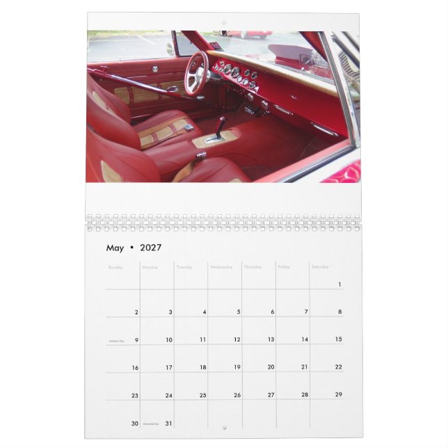 Dois página, meio, rodeio da rua do calendário (Maio 2027)