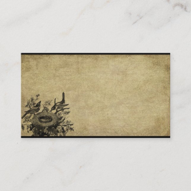 Dois pássaros & seus cartões de negócios Prim do (Frente)