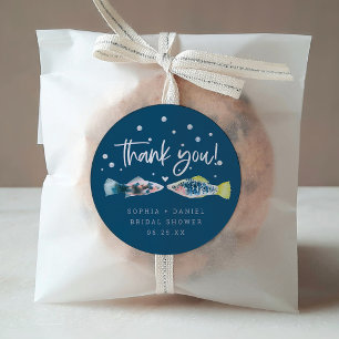 Dois Peixes a Menos no Mar Adesivos para Chá de No