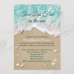 Dois peixes a menos no mar Postam convite para cas