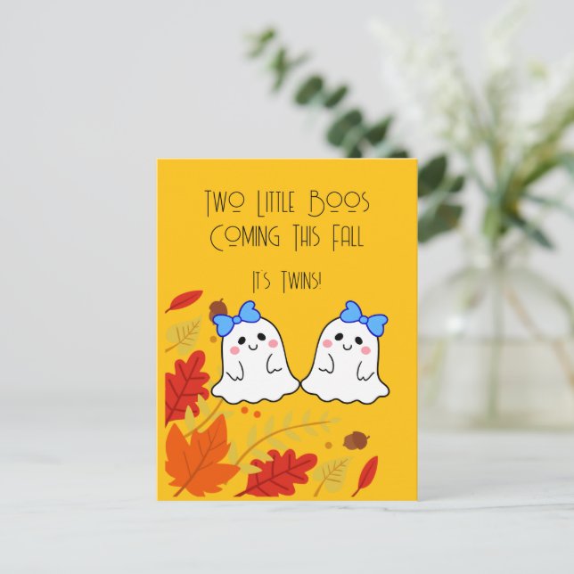 Dois Pequenos Anúncios de Gravidez Gêmeos Bons (Em pé/Frente)