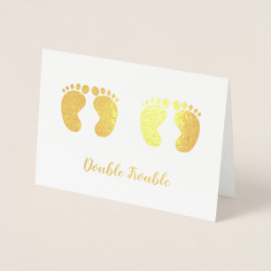 Dois problemas gêmeos novo anúncio de bebê Dourado