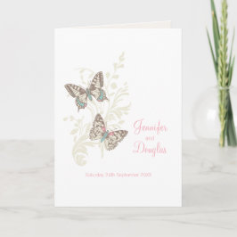 Dois programas de casamento brancos cor-de-rosa