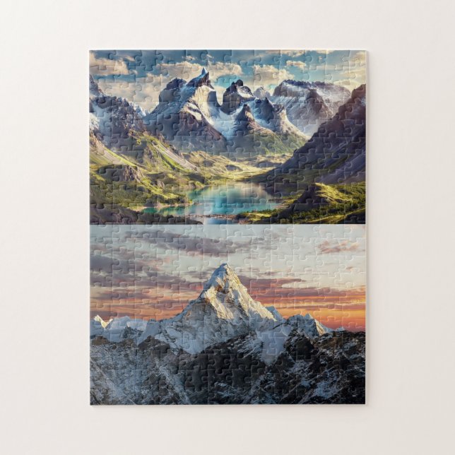 Dois Quebra-cabeça de montagem (Vertical)