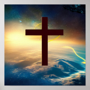 Dois Realms Cruz no Poster de Espaço