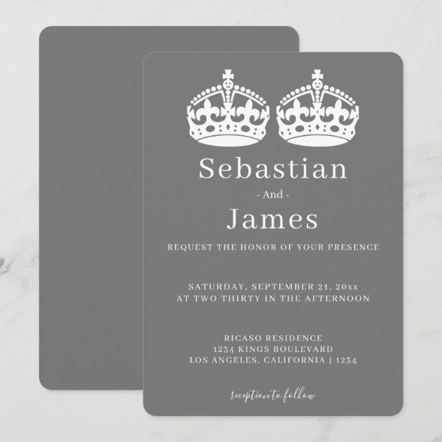 Dois Reis Fazem Uma Coroa De Par Que Foi Um Casame (Frente/Verso)