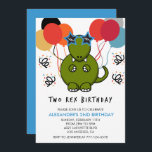Dois rex convites de aniversário Cute Funny dino<br><div class="desc">🎉 Rar para uma comemoração de dino-mite com nossos Dois Convites de Aniversário Rex - a chave para desbloquear uma aventura Jurássica para seu pequeno! 🦖 ✉️ trabalhado para a festa perfeita dos dois rex, este convite não é apenas papel; é uma promessa de momentos risonhos, divertidos e inesquecíveis. Imaginem...</div>