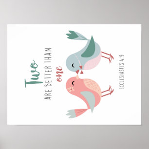 dois são melhores que um poster cristão