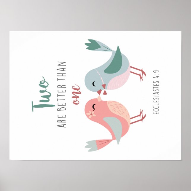 dois são melhores que um poster cristão (Frente)