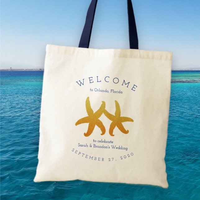 Dois Starfish Destination Wedding Gift Bolsa (Criador carregado)