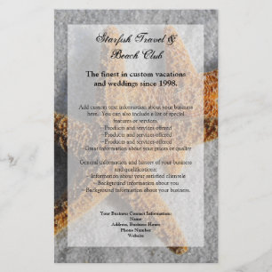 Dois Starfish no Sand, Beach Flyer ou Program