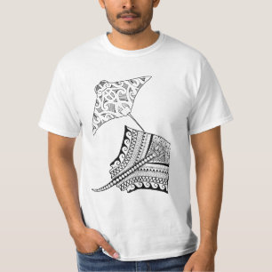 Dois Stingrays - Camisa de Coloração de Adultos
