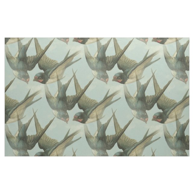 Dois tecidos Vintage Swallow (Fat Quarter)
