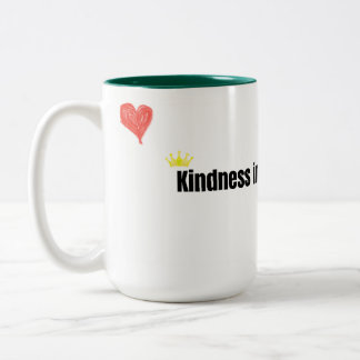Dois Tons Café com Tipografia Fofa Caneca de Café Bondade em