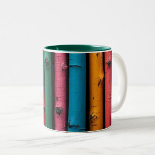 Dois Tons Caneca de Café Cubo de Gelo em Chamas – Arte de Fo