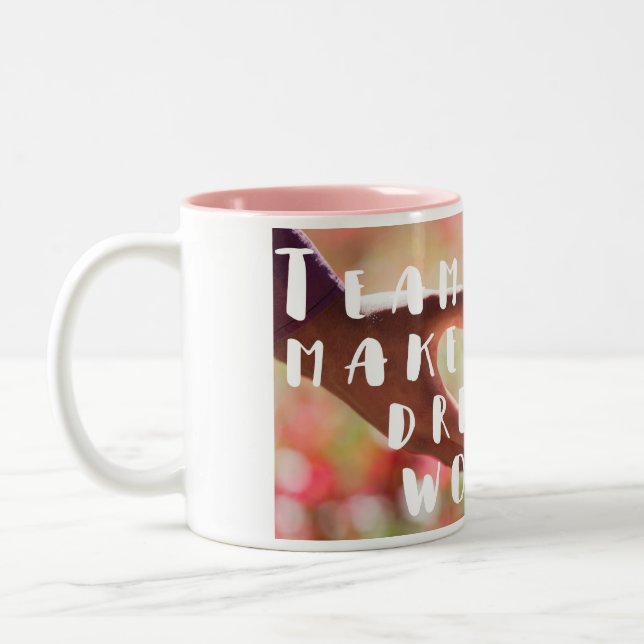Dois Tons Caneca de café das citações dos trabalhos em (Esquerda)