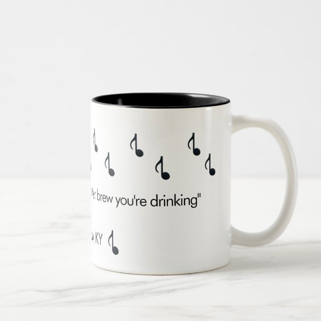 Dois Tons Caneca de café inspirada em letras de Harlan KY (Direita)