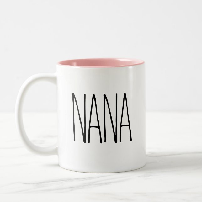 Dois Tons Caneca de Café Nana Inspirada em RAE DUNN (Esquerda)