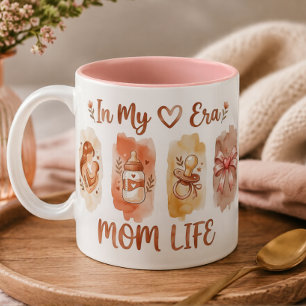 Dois Tons Caneca de Café para Nova Mãe Em Minha Era de Mãe P