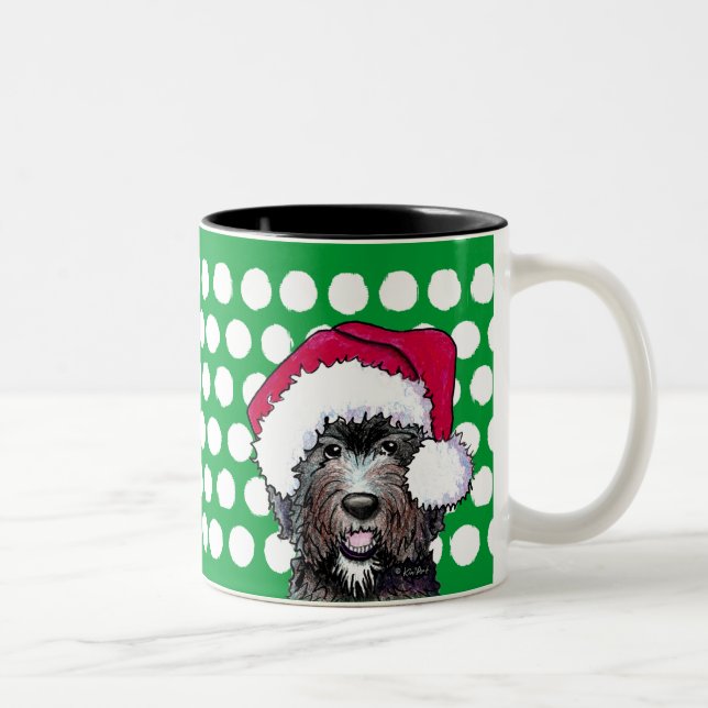 Dois Tons Caneca de Café Preta com Desenho do Papai Noel em  (Direita)