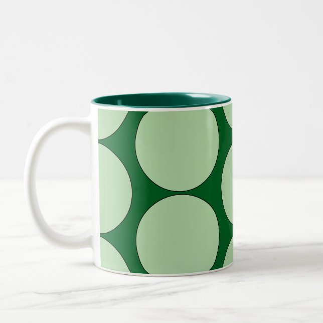 Dois Tons "MATCHA" POP BUBBLE Caneca de Café em Cerâmica (Esquerda)