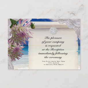 Dólar de areia & cartão tropical da recepção do