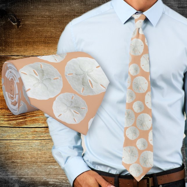 Dólar de Areia de Casamento Gravata Coral Laranja  (Criador carregado)