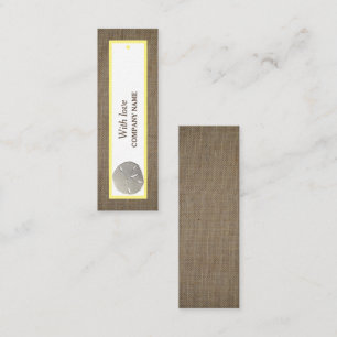 Dólar de areia e etiqueta de presente de burlap