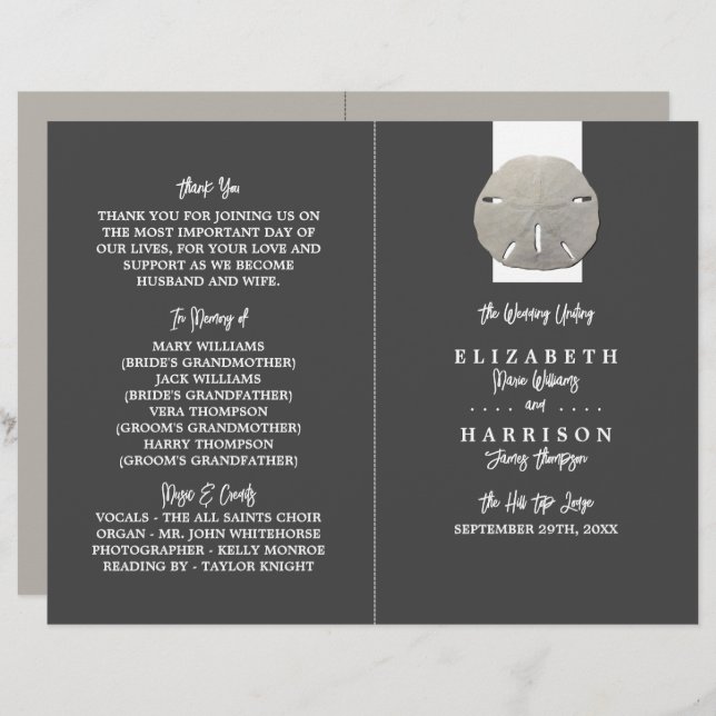 Dólar de areia solitária, Cinzas de carvão, progra (Frente/Verso)