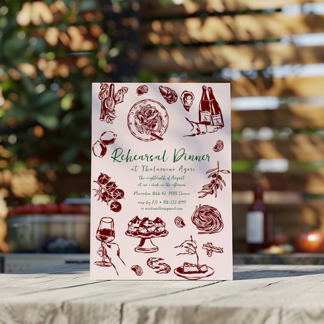 Dolce Vita | Convite para Janto de ensaio italiano (Criador carregado)