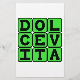 Dolce Vita, Vida Boa Frase Latina