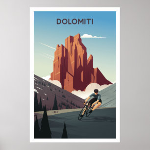 Dolomitas / Dolomitas - Impressão de ciclismo