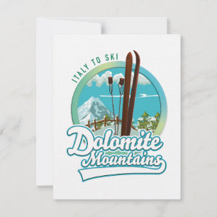 Dolomite montanhas Itália logótipo de esqui