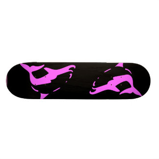 DOLPHINS Pink e BLACK skate deck