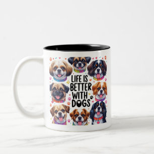 Dom de café, café, xícara para ela.