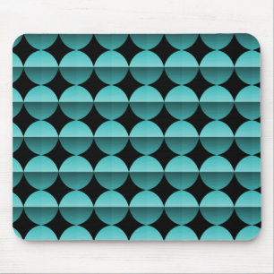 Dom retro Mousepad de turquesa vibrante