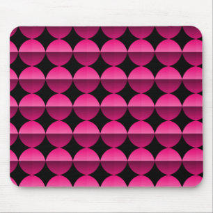 Dom retro vibrante Mousepad do rosa quente