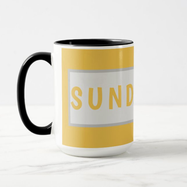 Domingo Hoje – Design Minimalista de Caneca de Caf (Esquerda)