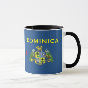 Dominica - caneca clássica da bandeira & da crista