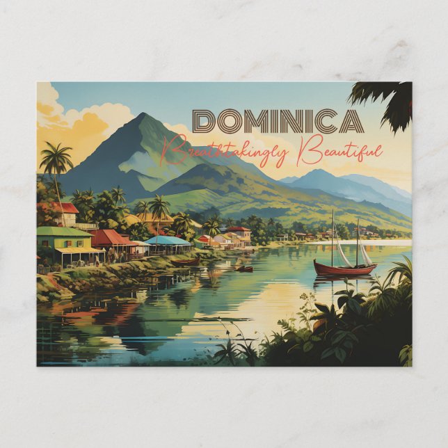 DOMINICA CARTÃO POSTAL Bela E Surpreendentemente B (Frente)