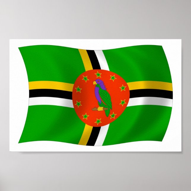Dominica Flag Poster Impressão (Frente)