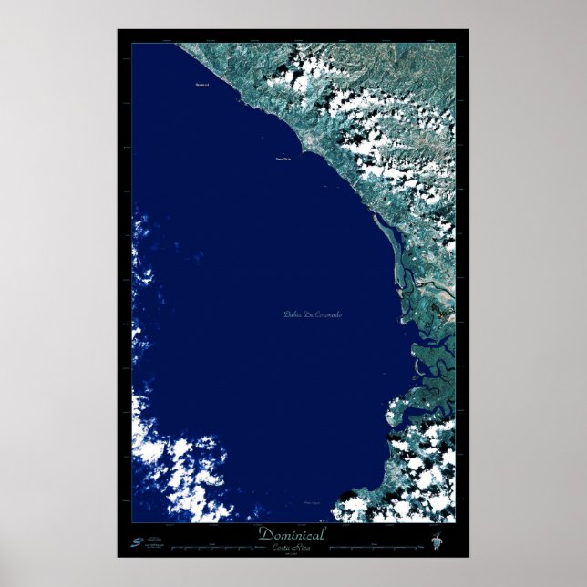 Dominical, poster de satélite da Costa Rica (Frente)
